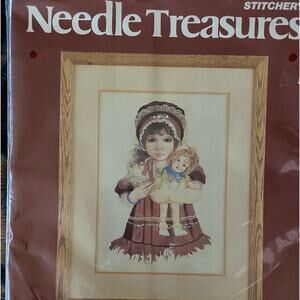 Needle Treasures Crewel Stitchery Kit-NEW "Lydia and the Shirley Temple Doll"